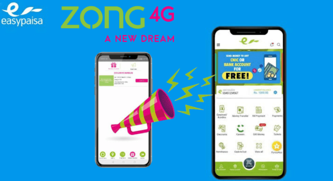 Zong offering free easypaisa service