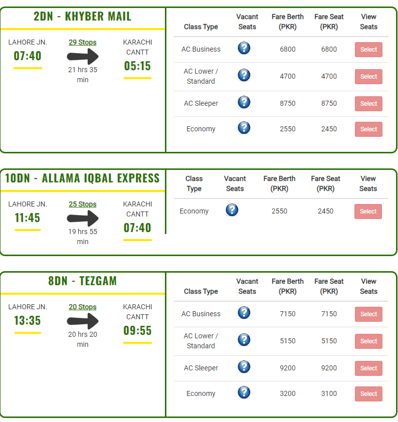 Green Line Ticket Price Karachi To Lahore Lahore to Karachi Train Ticket Price: A Guide to Fare, Booking, and